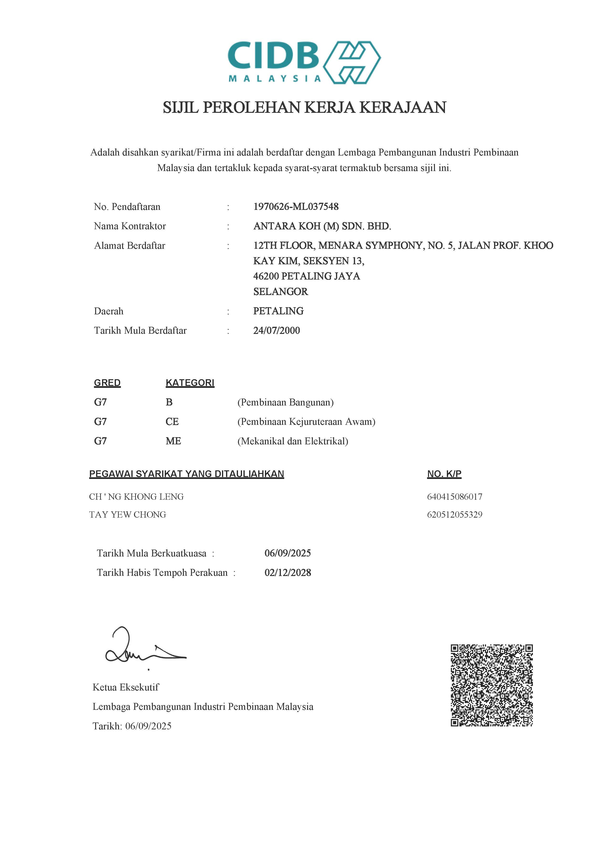 certificate