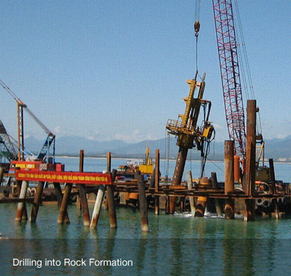 Drilling into Rock Formation