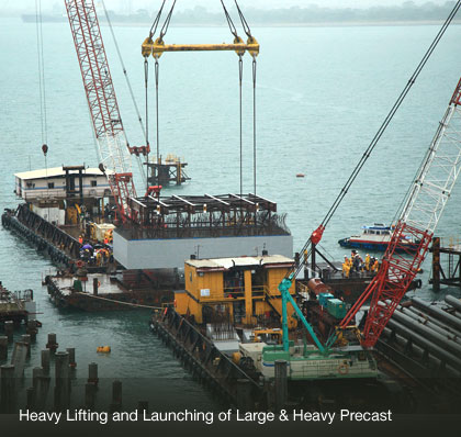 Heavy Lifting and Launching of Large and Heavy Precast